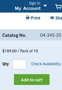 fisher scientific pricing